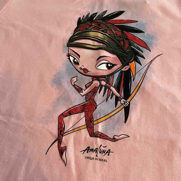 NWT Amaluna Cirque Du Soleil Tee Shirt Womens Small Pink Tempest Circus Y2K - Picture 3 of 11